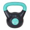 Kettlebel Vinil - 6 Kg, Negru-Turcoaz Ultimate FactoryBikes