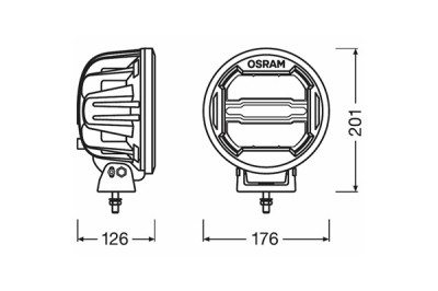 PROIECTOR LED 6000K, 3000 LM - LEDriving ROUND MX180-CB OSRAM foto