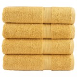VidaXL Prosoape de baie premium SOLUND 4 buc auriu 100x150cm 600gsm