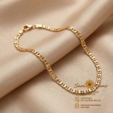 Bratara Imperial Unisex , 3 mm, placata cu aur 18K Brazilia