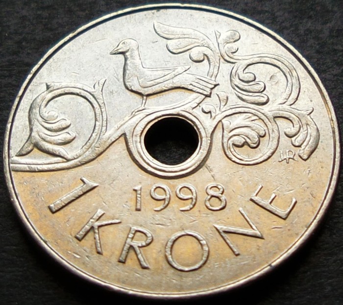 Moneda 1 COROANA - NORVEGIA, anul 1998 *cod 797 B