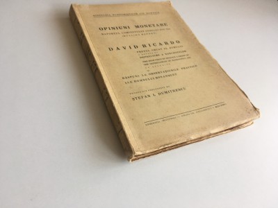 DAVID RICARDO,OPINIUNI MONETARE-PRETUL RIDICAT AL AURULUI/RASPUNS DLUI BOSANQUET foto