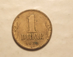 YUGOSLAVIA 1 DINAR 1938 foto