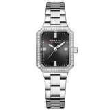 Ceas dama Curren , Cadran negru, bratara argintie, stil elegant si modern