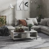 VidaXL Măsuță de cafea, gri beton, 103,5x60x35 cm, lemn prelucrat