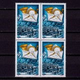 Cumpara ieftin RO 1999 ,LP 1492 &quot;Ziua marcii - 125 ani UPU&quot;, serie bloc de 4 , MNH, Nestampilat