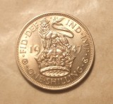 Moneda Anglia 1 Shilling 1947, Stare UNC