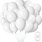 Set 100 baloane latex, Alb, 30cm, Ropet