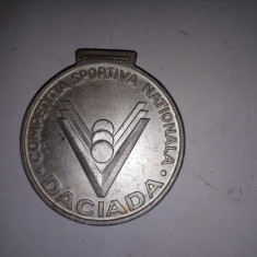 CY - Medalie "Competitia Sportiva Nationala DACIADA / RSR" / aluminiu / d = 6 cm