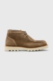 AllSaints pantofi de piele intoarsa Skiff Suede Boot barbati, culoarea gri, M015FC