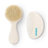 Baboo Baby Hair Brush and Comb Set set pentru păr pentru nou-nascuti si copii 2 buc