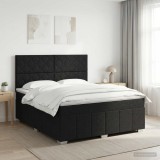 Cumpara ieftin Pat boxspring cu saltea Negru 160 x 200 cm Tesatura
