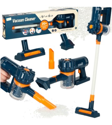 Aspirator vertical de jucarie pentru copii 2 in1 cu funcție de aspirare, bleumarin foto