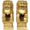 2 Caini Fu statuete Feng Shui, obiect de protectie de furturi casa, 6 cm