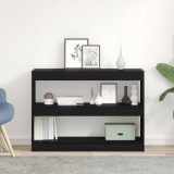 VidaXL Bibliotecă/paravan de cameră, stejar negru, 100x30x72 cm, lemn