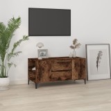 vidaXL Comodă TV, stejar fumuriu, 102x44,5x50 cm, lemn prelucrat