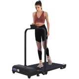 HOMCOM Tapis de course electric pliabil 2 in 1, 1-10 km/h, treadmill electric cu telecomanda 130 x 59 x 96 cm negru | Aosom Romania