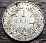 (A204) MONEDA DIN ARGINT GERMANIA - 1 MARK 1914, LIT. A, LUCIU DE BATERE, Europa