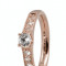 Inel Topaz Princess, Argint 925 placat cu aur rose de 18 K, Masura 51