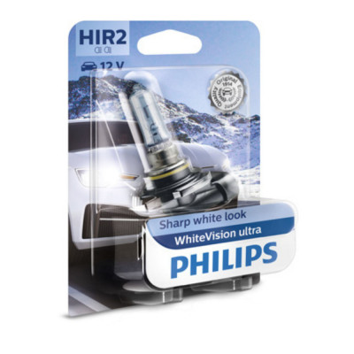 Bec Far Hir2 PX22D 55W 12V White Vision Ultra Philips foto