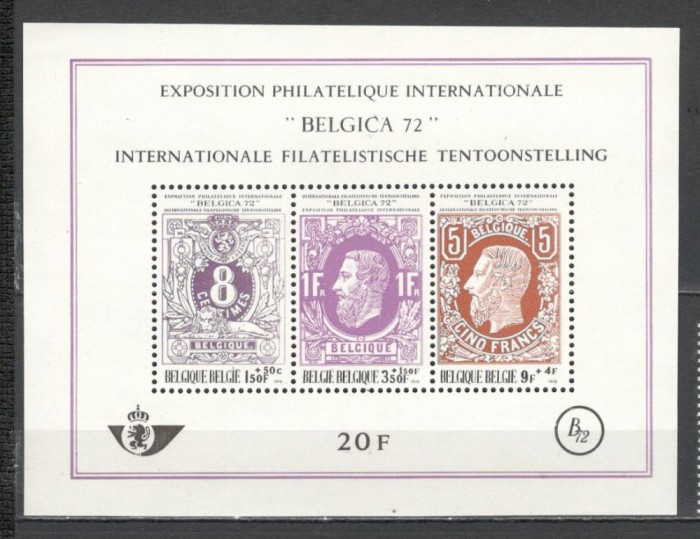 Belgia.1969 Expozitia filatelica BELGICA-Bl. MB.112