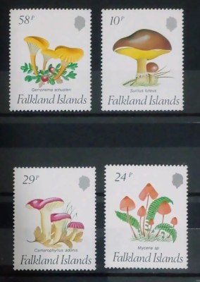 Falkland islands 1987 ciuperci , Serie 4V nestampilat foto