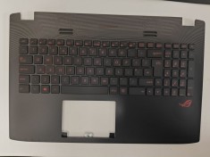 Carcasa superioara cu tastatura palmrest Laptop, Asus, ROG G552J, G552JX, G552V, G552VL, G552VX, G552VW, 90NB09I3-R31UK0, 13NB07Z1AP0231, 13NB07Z1AP04