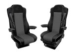 Cumpara ieftin Set huse din piele ecologica pentru MERCEDES ACTROS MP4 (2015-2021) - Gri Negru