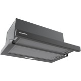 Hota telescopica HEINNER HTCH-MD600GBK, 60 cm, 630 m3/h, 2 trepte de viteza, 1 motor, Negru