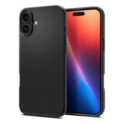 Husa pentru iPhone 16 Plus - Spigen Thin Fit MagSafe - Black foto