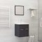 Set mobilier de baie, 2 piese, gri, PAL
