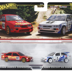 HOT WHEELS PREMIUM SET 2 MASINUTE METALICE FORD SIERRA COSWORTH SI FORD ESCORT RS COSWORTH SCARA 1:64 SuperHeroes ToysZone