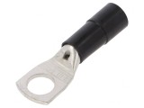 Conector Inelar Tubular Crimpat M8 8,5mm Negru 10mm2