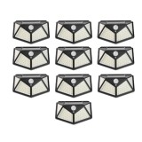 Cumpara ieftin Set 10 lampi cu incarcare solara, cu senzori de amurg, miscare si lumina, 3 trepte de iluminare, 100 x LED, BZRSH