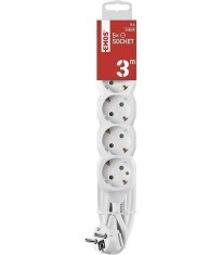 Prelungitor electric 3m 5x Schuko alb P0523R EMOS 3680W conductor