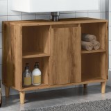vidaXL Dulap pentru baie stejar artizanal, 80x33x60 cm, lemn prelucrat