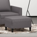 VidaXL Taburet, gri, 60x50x41 cm, piele ecologică