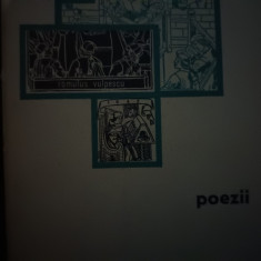 POEZII - ROMULUS VULPESCU , EDITURA PENTRU LITERATURA 1965, 158 pag, grafică