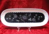 PLATOU TAVA PORTELAN CU COBALT SI DECOR MANUAL PORFIN CLUJ 42 CM