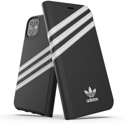 Husa Piele Adidas OR pentru Apple iPhone 11 Pro Max, Neagra 36540 foto