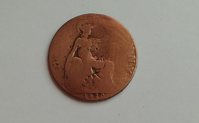 M3 C50 - Moneda foarte veche - Anglia - Half penny - 1920 foto