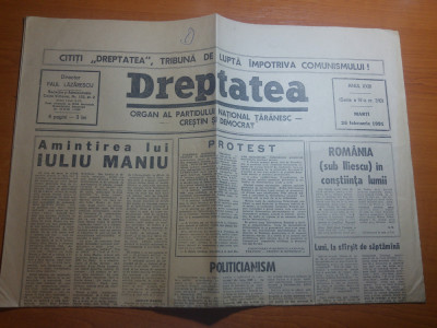 dreptatea 26 februarie 1991-art.&amp;quot;amintirea lui iuliu maniu&amp;quot;,razboiul din kuweit foto