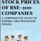 The Fundamental Factors on Stock Prices of Bse-200 Companies: A Comparative Study of Normal and Recession Period