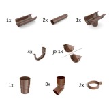 Set Complet de Jgheaburi Maro, 2m, Sistem 75