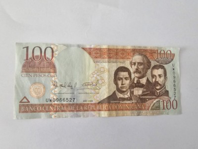 Dominicana 100 Pesos 2009 Noua foto