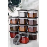 Set cutie de depozitare, Gri, 30x25x22 cm