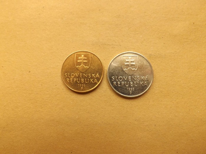 Slovacia - Set 1 + 2 Korun / Coroane 1993