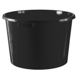 Ghiveci din plastic Critex, pentru arbusti ornamentali, rotund, negru, D 65 cm