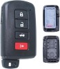 Carcasa Cheie Auto Techstar cu 4 butoane, Compatibila Toyota Camry, Corolla, RAV4, Highlander, Avalon &ndash; FCC HYQ14FBA &ndash; cu lama netaiata