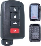 Carcasa Cheie Auto Techstar cu 4 butoane, Compatibila Toyota Camry, Corolla, RAV4, Highlander, Avalon &ndash; FCC HYQ14FBA &ndash; cu lama netaiata